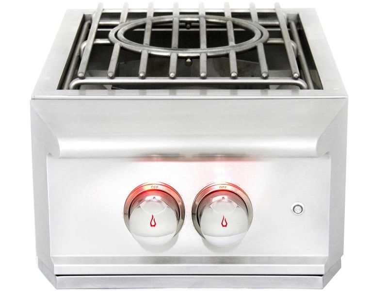 Blaze Professional LUX Built-In Gas High Performance Power Burner W/ Wok Ring & Stainless Steel Lid - BLZ-PROPB