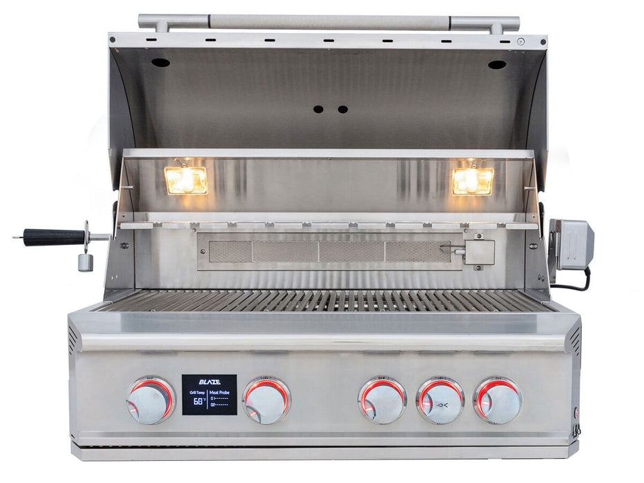 Blaze LTE PRO 32-in 4-Burner Built-In Gas Grill w/ Digital Temperature Screen & Rotisserie - BLZ-4LTEPRO
