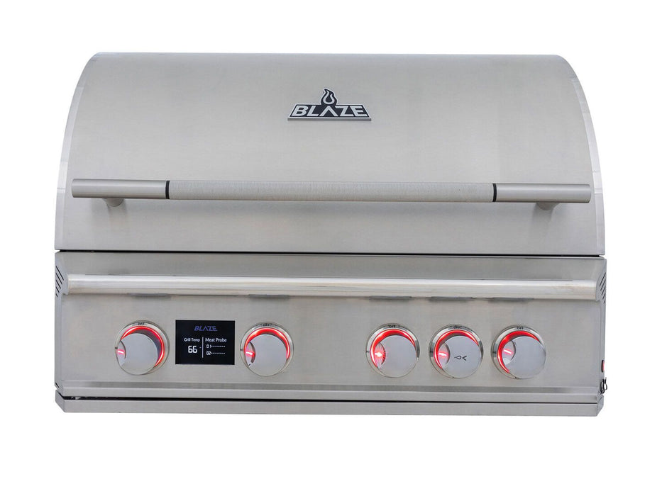 Blaze LTE PRO 32-in 4-Burner Built-In Gas Grill w/ Digital Temperature Screen & Rotisserie - BLZ-4LTEPRO