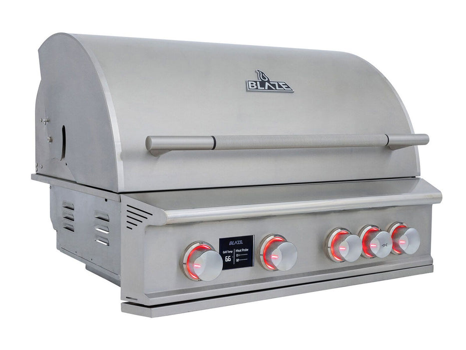 Blaze LTE PRO 32-in 4-Burner Built-In Gas Grill w/ Digital Temperature Screen & Rotisserie - BLZ-4LTEPRO