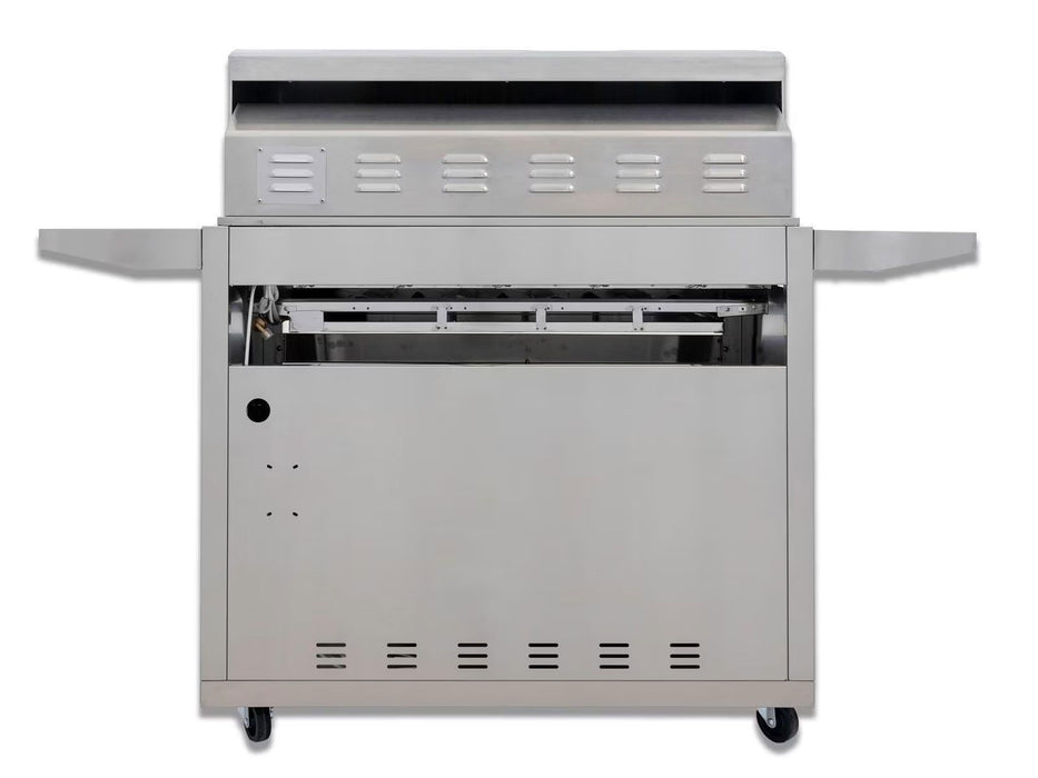 Blaze Premium LTE+ 40-Inch 5-Burner Gas Grill w/ Lift-Assist Hood & Rear Infrared Burner - BLZ-5LTE3+BLZ-5-CART-SC