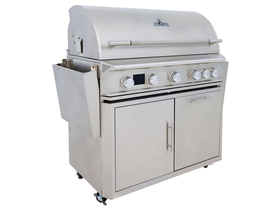 Blaze LTE PRO 40-in 5-Burner Freestanding Gas Grill w/ Digital Temperature Screen & Rotisserie - BLZ-5LTEPRO+BLZ-5LTEPRO-CART-LTSC