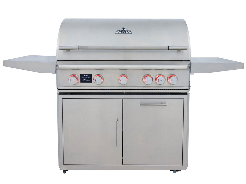 Blaze LTE PRO 40-in 5-Burner Freestanding Gas Grill w/ Digital Temperature Screen & Rotisserie - BLZ-5LTEPRO+BLZ-5LTEPRO-CART-LTSC
