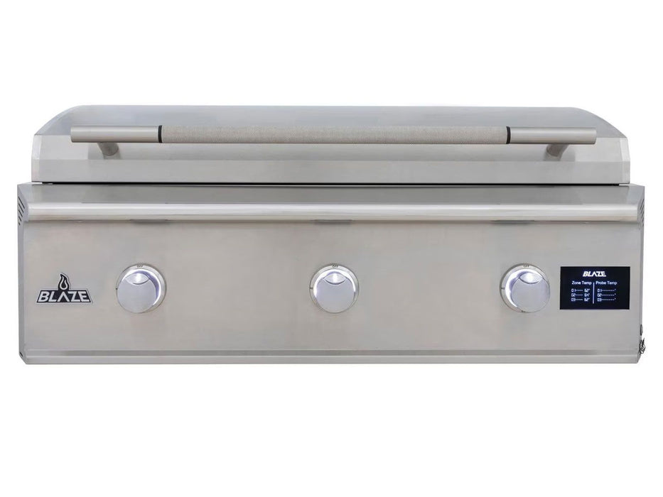 Blaze LTE PRO 40-Inch Freestanding Gas Griddle w/ Digital Temperature Screen & Lift-Assist Lid - BLZ-GRIDDLE40+BLZ-GRIDDLE40-CART-LTSC
