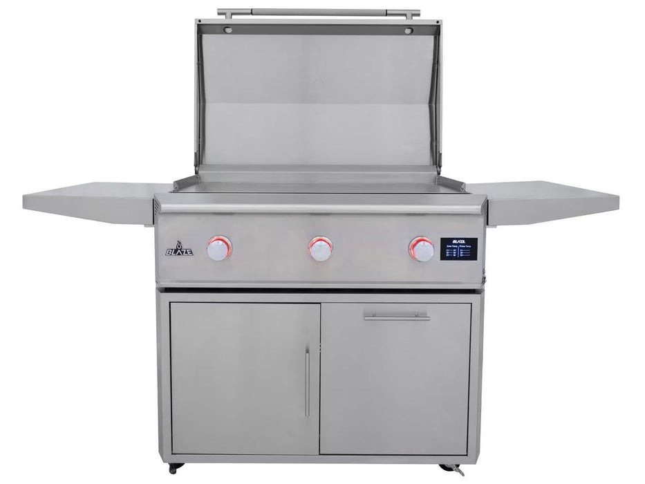 Blaze LTE PRO 40-Inch Freestanding Gas Griddle w/ Digital Temperature Screen & Lift-Assist Lid - BLZ-GRIDDLE40+BLZ-GRIDDLE40-CART-LTSC