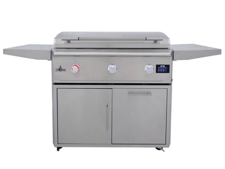 Blaze LTE PRO 40-Inch Freestanding Gas Griddle w/ Digital Temperature Screen & Lift-Assist Lid - BLZ-GRIDDLE40+BLZ-GRIDDLE40-CART-LTSC