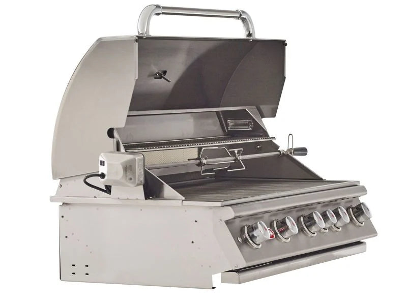 Bull Brahma 38-Inch 5-Burner Built-In Gas Grill With Rotisserie