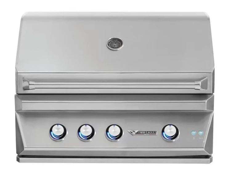 Twin Eagles 36-Inch 3-Burner Gas Grill with Sear Zone & Infrared Rotisserie Burner On Deluxe Cart