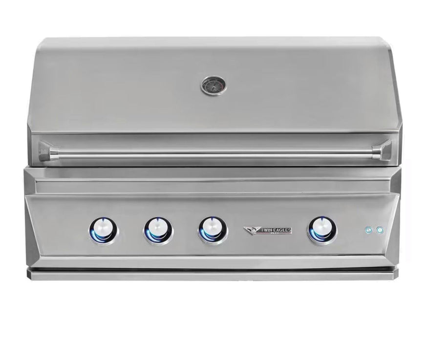 Twin Eagles 42-Inch 3-Burner Built-In Gas Grill with Sear Zone & Infrared Rotisserie Burner