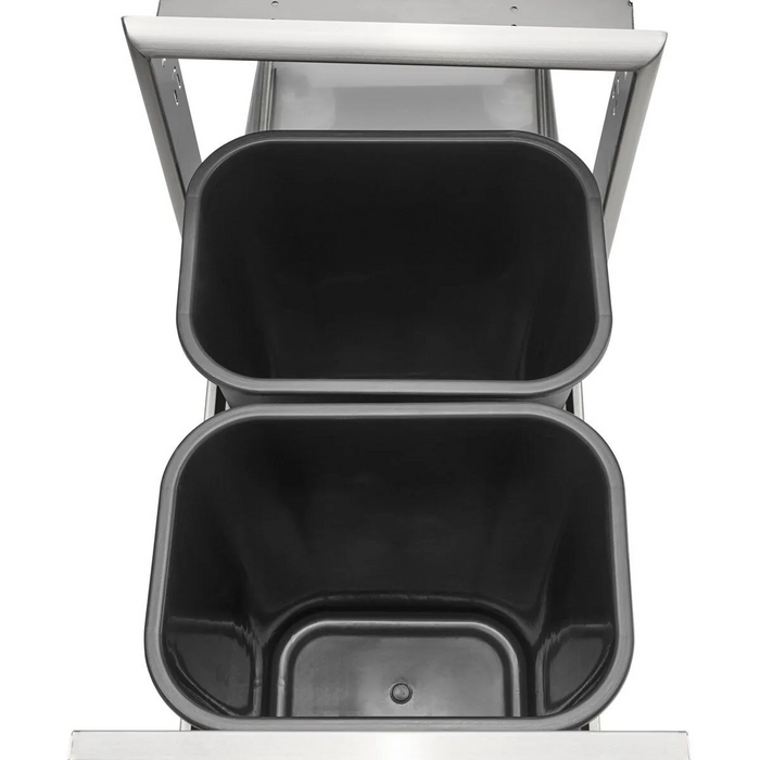 Coyote 18 Inch Front to Back Double Trash / Recycle Bin - C3-FBTRC