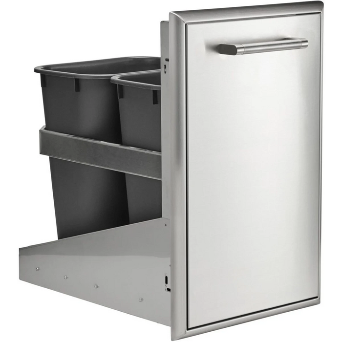 Coyote 18 Inch Front to Back Double Trash / Recycle Bin - C3-FBTRC