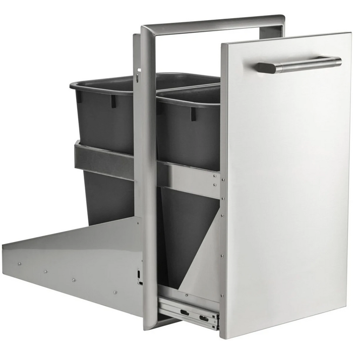 Coyote 18 Inch Front to Back Double Trash / Recycle Bin - C3-FBTRC
