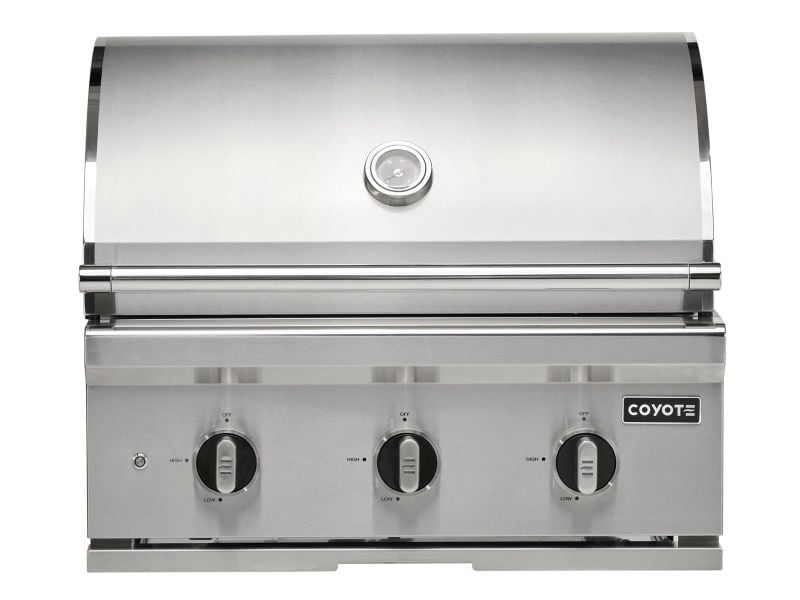 Coyote C-Series 30-in 3-Burner Built-In Gas Grill - C3C30