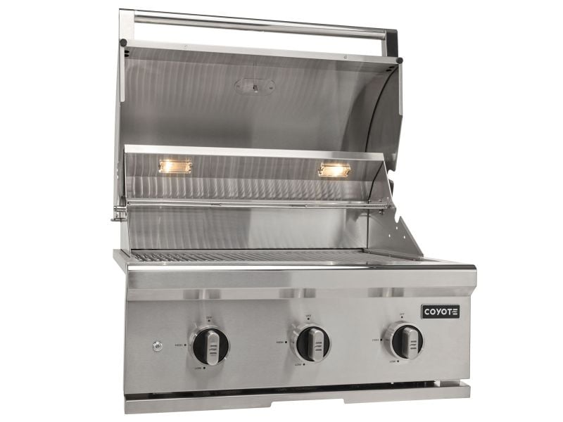 Coyote C-Series 30-in 3-Burner Built-In Gas Grill - C3C30