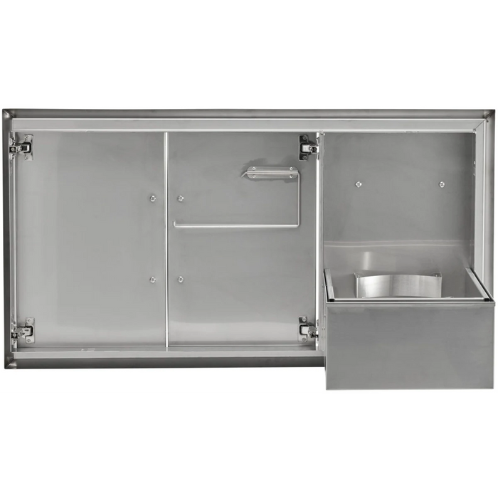 Coyote 45 Inch Double Access Drawer & Roll Out Trash Bin Combo - C3-CDPOD