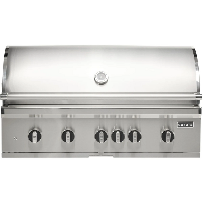 Coyote SL-Series 42-in 5-Burner Built-In Propane Grill w/ Sear Burner, Rotisserie, & Safety Valve - C3SL42LP
