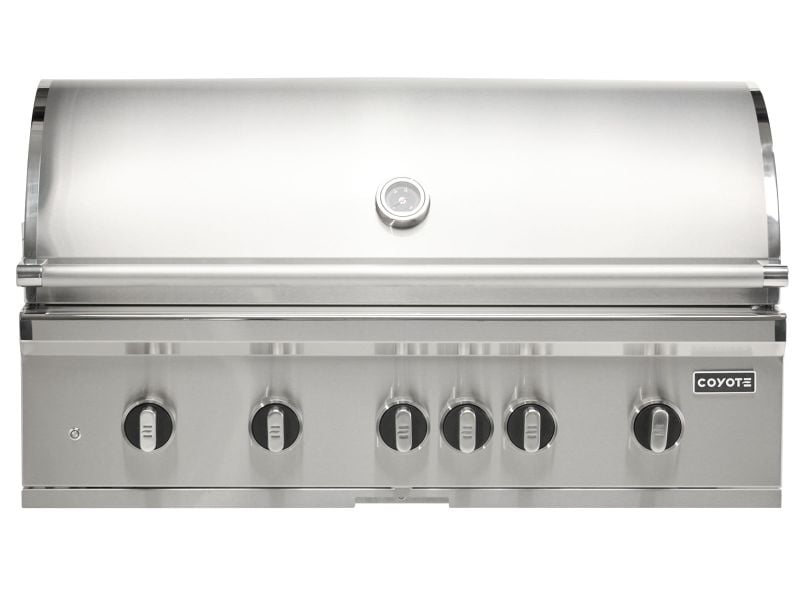 Coyote SL-Series 42-in 5-Burner Built-In Propane Grill w/ Sear Burner, Rotisserie, & Safety Valve - C3SL42