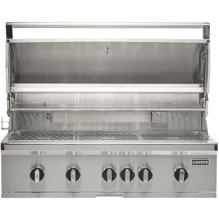 Coyote SL-Series 42-in 5-Burner Built-In Propane Grill w/ Sear Burner, Rotisserie, & Safety Valve - C3SL42LP