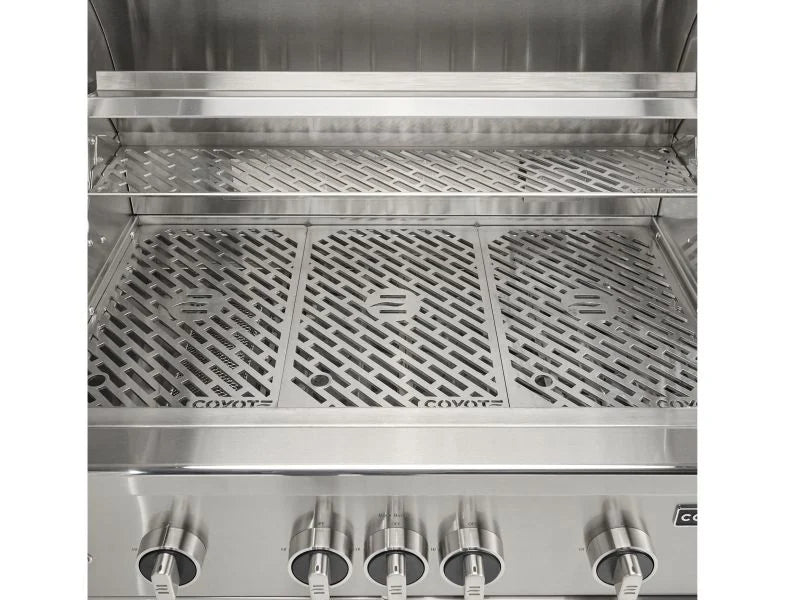 Coyote SL-Series 36-in 4-Burner Built-In Natural Gas Grill w/ Sear Burner, Rotisserie, & Safety Valve - C3SL36
