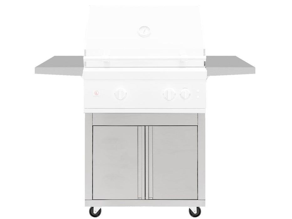 Summerset Quest 30-Inch 2 Burner Freestanding Gas Grill with Rear Infrared Burner, Rotisserie Kit & Drop-In Griddle Plate - QST30+CART-QST30-DC