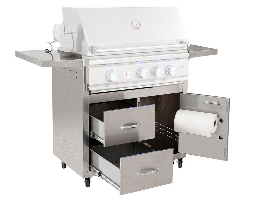 Summerset 32-Inch Deluxe Gas Grill Cart For TRL Pro Gas Grills - CART-TRL32-DC
