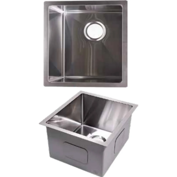 Cameo 16" Single Bowl Undermount Square Sink, Stainless Steel -CDS-S16