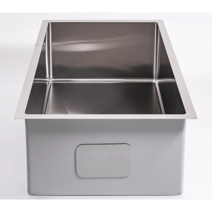 Cameo 30" Single Bowl Undermount Square Sink, Stainless Steel - CDS-S30