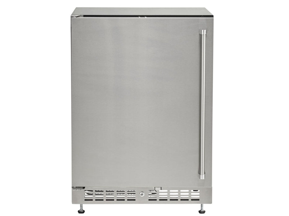 Coyote 24 Inch 5.1 Cu. Ft. Outdoor Rated Built-In Refrigerator - C124R-S