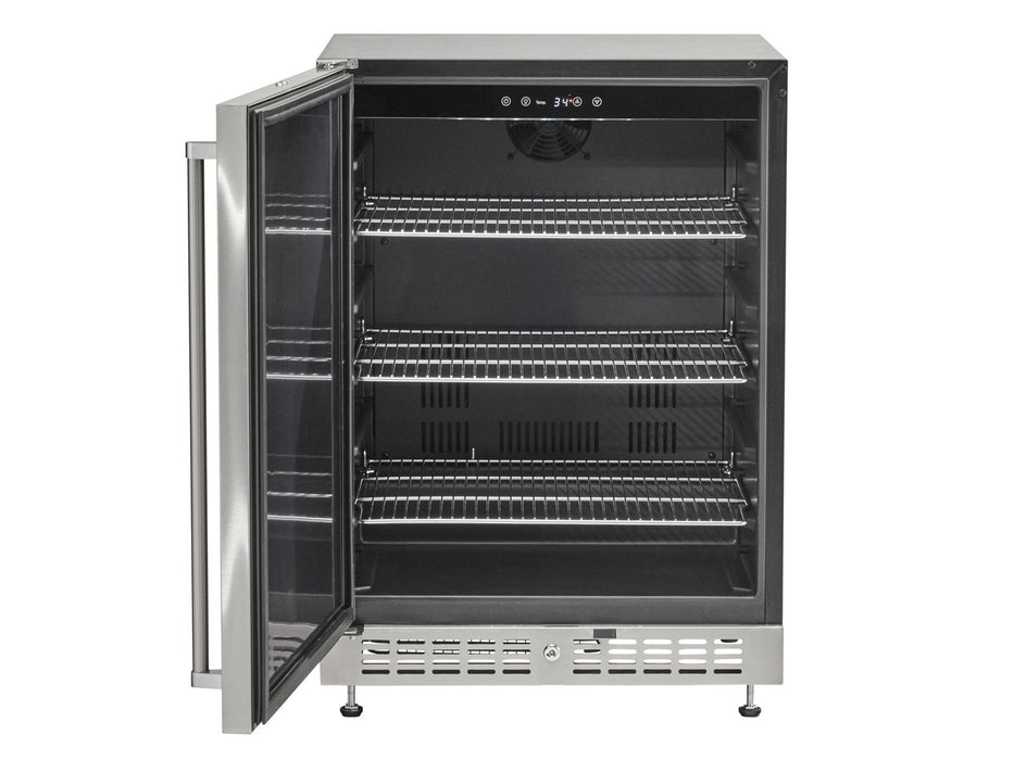 Coyote 24 Inch 5.1 Cu. Ft. Outdoor Rated Built-In Refrigerator - C124R-S