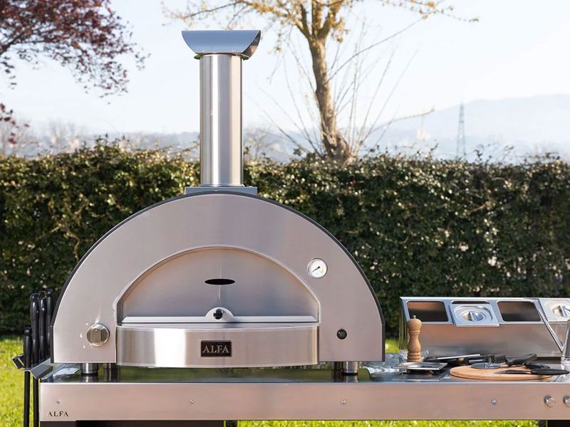 Alfa Classico 4 Pizze Gas Pizza Oven - Grey
