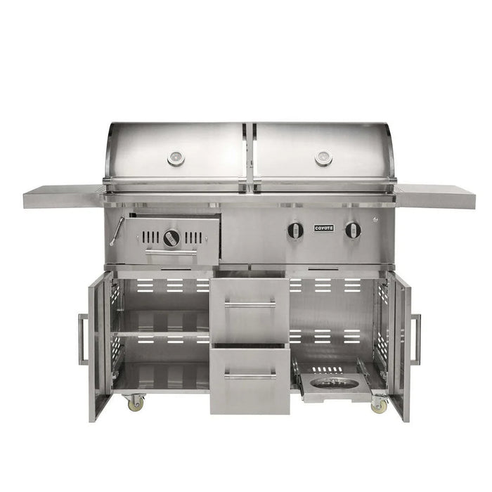 Coyote 50" Freestanding Hybrid Gas & Charcoal Grill