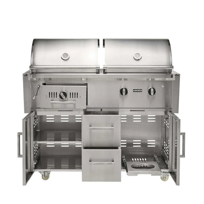 Coyote 50" Freestanding Hybrid Gas & Charcoal Grill