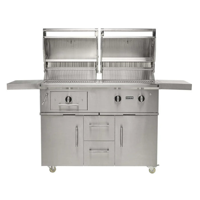 Coyote 50" Freestanding Hybrid Gas & Charcoal Grill