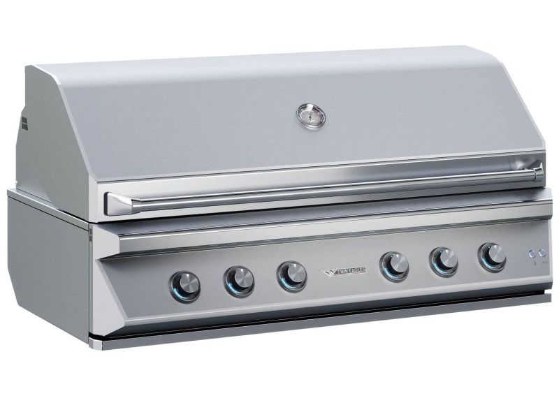 Twin Eagles 54-Inch 4-Burner Gas Grill with Sear Zone & Two Infrared Rotisserie Burners On Deluxe Cart