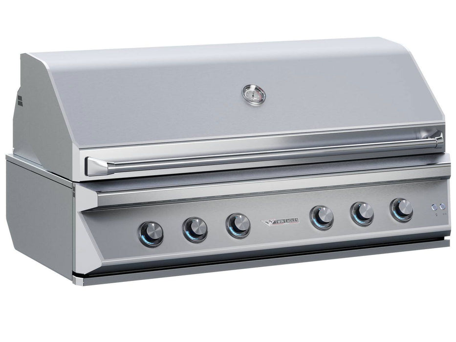 Twin Eagles 54-Inch 4-Burner Built-In Gas Grill with Sear Zone & Two Infrared Rotisserie Burners