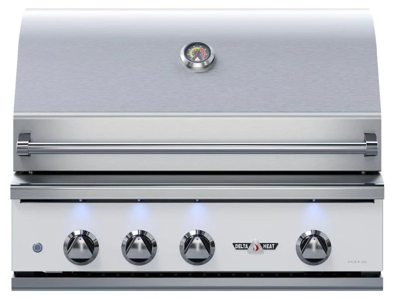 Delta Heat 32-Inch 3-Burner Built-In Gas Grill with Infrared Rotisserie Burner - DHBQ32R-D