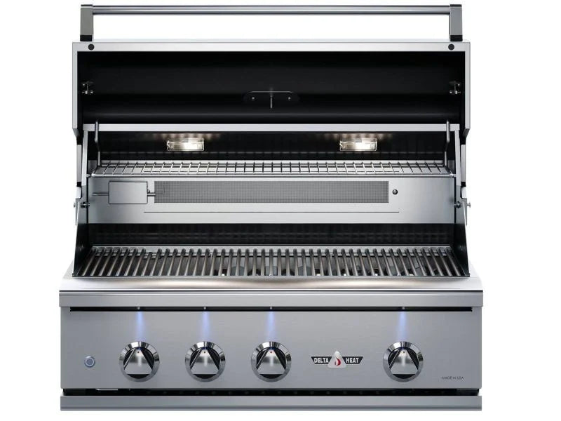 Delta Heat 32-Inch 3-Burner Built-In Gas Grill with Sear Zone & Infrared Rotisserie Burner - DHBQ32RS-D