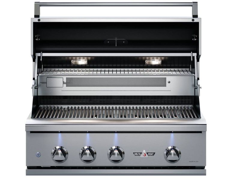 Delta Heat 32-Inch 3-Burner Built-In Gas Grill with Infrared Rotisserie Burner - DHBQ32R-D