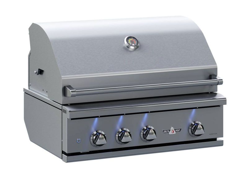 Delta Heat 32-Inch 3-Burner Built-In Gas Grill with Infrared Rotisserie Burner - DHBQ32R-D