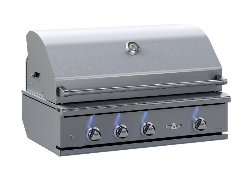 Delta Heat 38-Inch 3-Burner Built-In Gas Grill with Infrared Rotisserie Burner - DHBQ38R-D