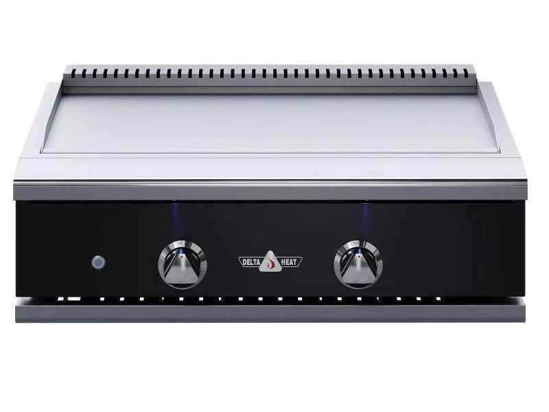 Delta Heat 32-Inch Built-In Gas Teppanyaki Griddle - Black Control Panel