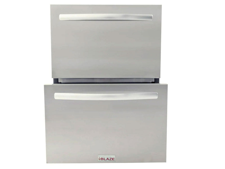 Blaze 23.5-Inch 5.1 Cu. Ft. Outdoor Rated Stainless Steel Double Drawer Refrigerator - BLZ-SSRF-DBDR5.1