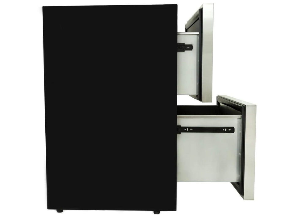 Blaze 23.5-Inch 5.1 Cu. Ft. Outdoor Rated Stainless Steel Double Drawer Refrigerator - BLZ-SSRF-DBDR5.1