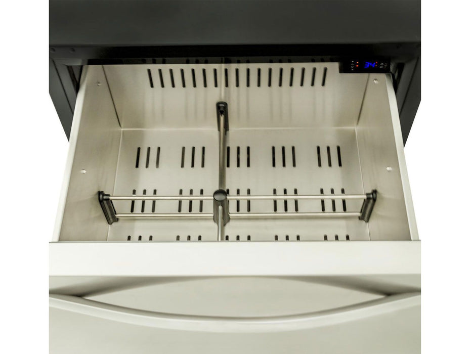 Blaze 23.5-Inch 5.1 Cu. Ft. Outdoor Rated Stainless Steel Double Drawer Refrigerator - BLZ-SSRF-DBDR5.1