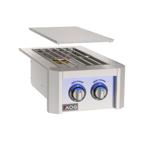 American Outdoor Grill Double Side Burner With Lights - AOG2SBL