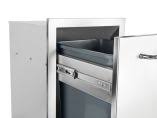 Bull 16-Inch Stainless Steel Slim Trash/Recycle Drawer (10 Gallon) with Reveal - 56960