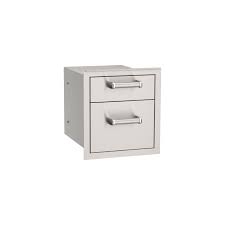 Fire Magic Premium Flush 14-Inch Double Access Drawer With Soft Close - 53802SC