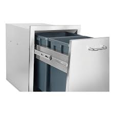 Bull 30-Inch Stainless Steel Double Trash/Recycle Drawer (8 Gallon) with Reveal - 56950