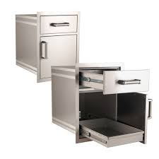 Fire Magic Premium Flush 17-Inch Pantry / Access Drawer Combo - 54018S
