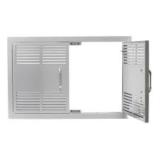 Bull 30-Inch Dual Lined Vented Stainless Steel Double Access Doors with Reveal - 45580